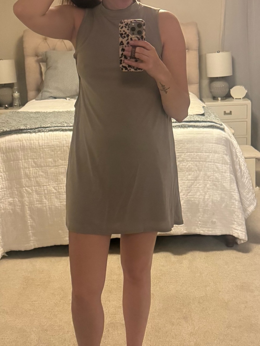 Altar’d State Sleeveless Mini Dress in Taupe